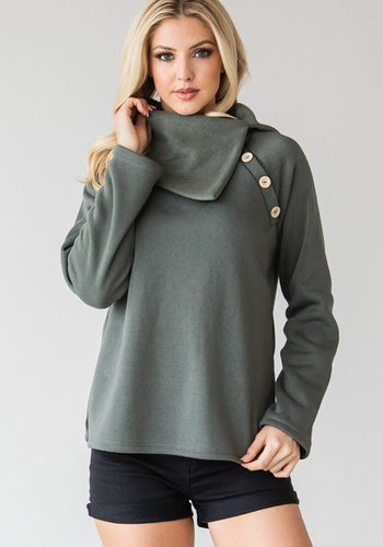 SPLIT COLLARED TOP - Honey Bee LA 