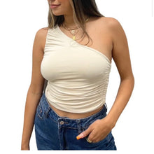 Load image into Gallery viewer, RUCHED ONE SHOULDER TOP
